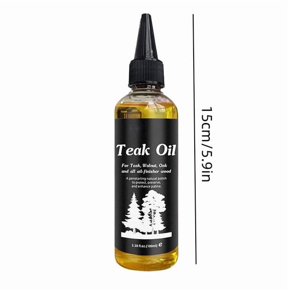 Premium Teak Wood Oil - Hardwood Conditioner & Preserver for Furniture, Floors, Cabinets | Natural Nourishing, Non-Greasy, Protective & Easy to Apply