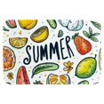 Premium Tech Cloth Rounded Corner Floor Mat Fruits Summer Letters