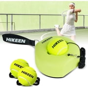 Tennis Trainer Rebound with Metal Base,Solo Tennis Trainer Set with 3 Highly Elastic String Balls,Tennis Practice Equipment for Adult Kids and Beginners  green