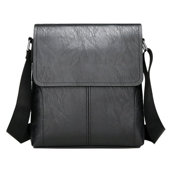 Premium Textured Leather Crossbody Bag with Adjustable Strap - Lightweight and Spacious for Travel, Work, and Daily Use