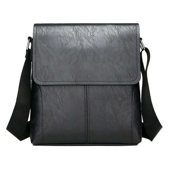 Premium Textured Leather Shoulder Bag for Men with Adjustable Strap, Lightweight Crossbody Messenger Bag for Travel and Work, Spacious Handbag for Daily Essentials and Professional Use