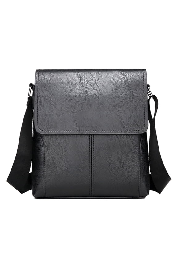Premium Textured Leather Shoulder Bag for Men with Adjustable Strap, Lightweight Crossbody Messenger Bag for Travel and Work, Spacious Handbag for Daily Essentials and Professional Use