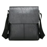 Textured Leather Shoulder Bag for Men with Adjustable Strap, Lightweight Crossbody Messenger Bag for Travel and Work, Spacious Handbag for Daily Essentials and Professional Use