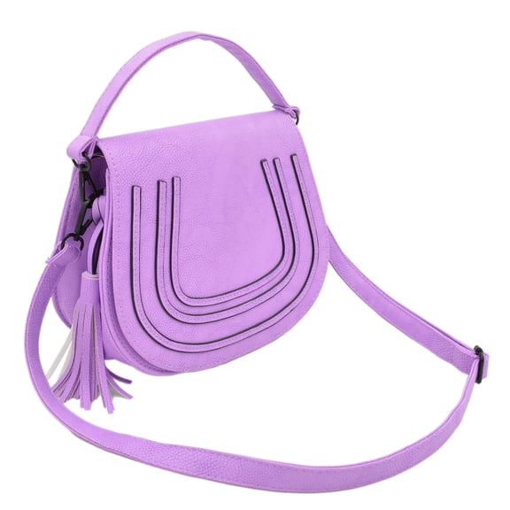 Premium Textured PU Leather Flap Saddle Crossbody Shoulder Bag