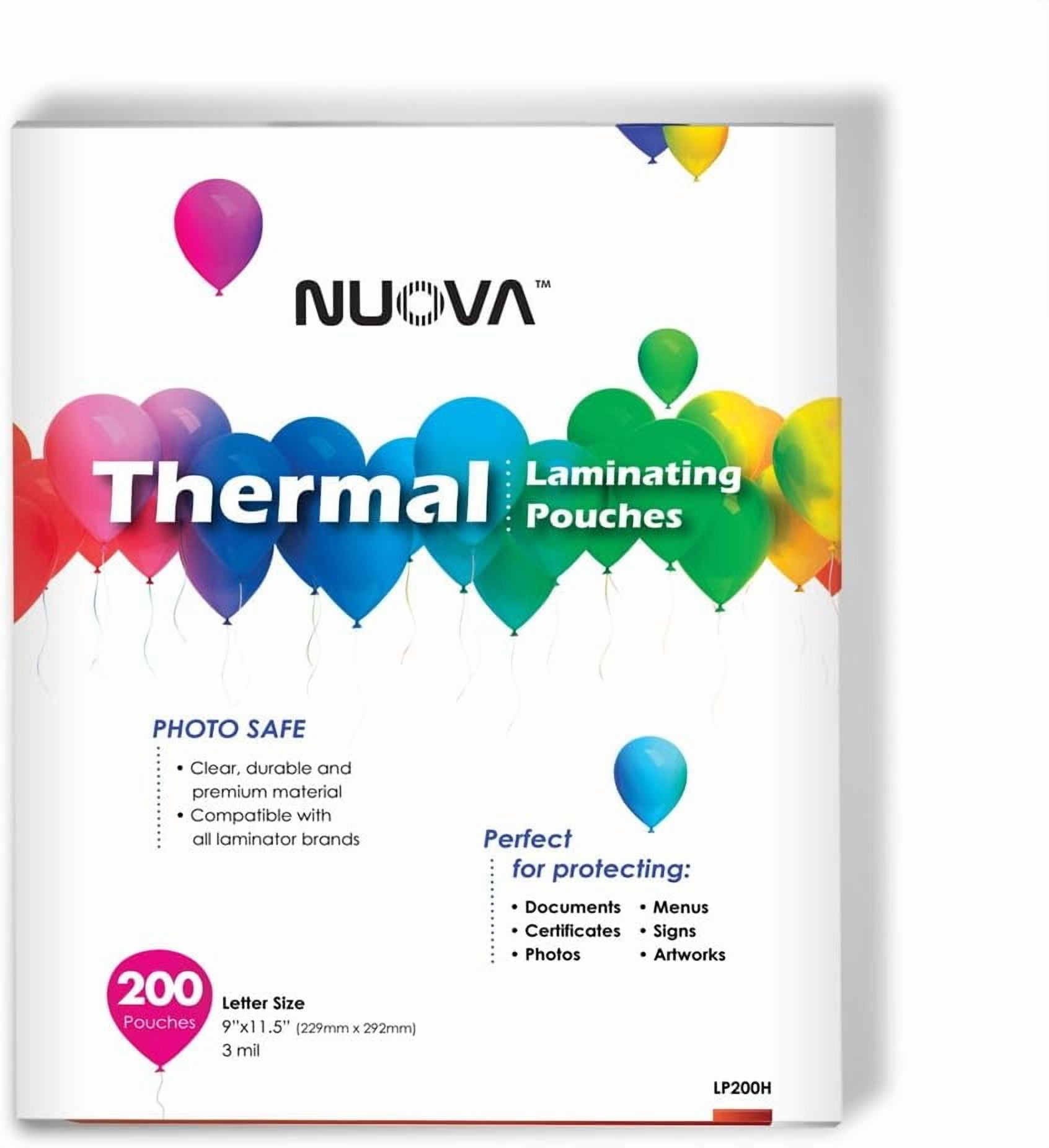 Premium Thermal Laminating Pouches, 9" x 11.5"/Letter Size/3 mil, 200 Pack (LP200H)