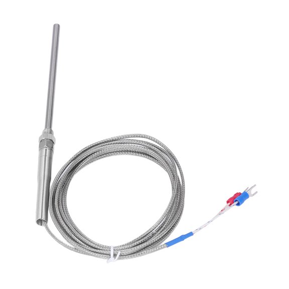 Premium Thermocouple K Type Temperature Sensor 100mm / 3.94 inches Probe 0-400C / 32-752F Accessory for Accurate Measurement with 3m / 9.84ft Extended Cable Heavy Duty Design for Industrial Use