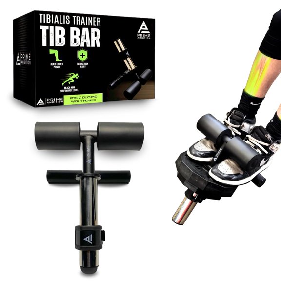 Premium Tib Bar Calf Workout Equipment - Anterior Tibialis Trainer Tibia Dorsi Calf Raise Machine - Tibialis Bar Knees Over Toes Equipment for Calves/Shins/Ankles, Fits 2" Olympic Weight Plates