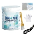 thumbnail image 1 of Premium Tile & Tub Refinishing Paint Kit, Quick-Dry Tub Paint Low Odor for Bathroom, Tub and Tile Refinishing Kit with Tools, Easy to Use (Black,300g), 1 of 7