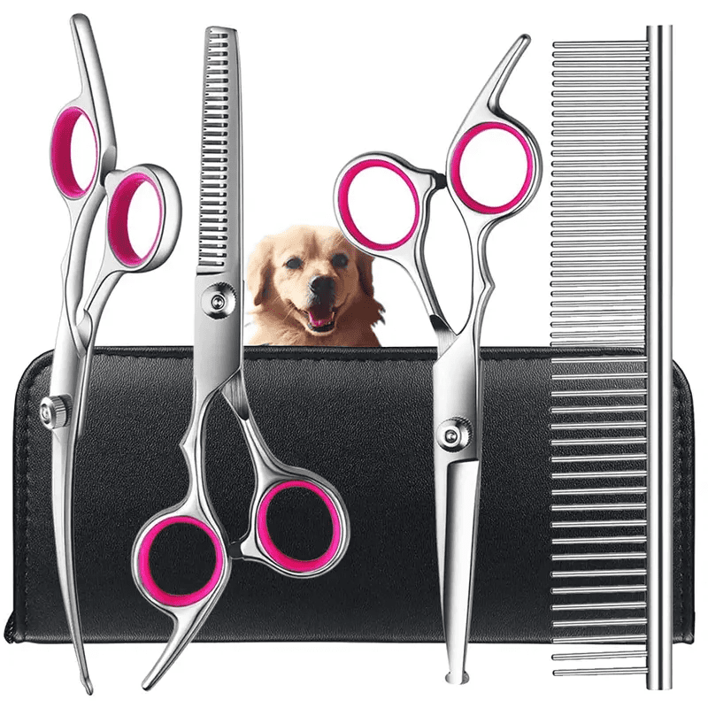 Picture of Premium Titanium Coated Dog Grooming Scissors with Safety Round Tips ...