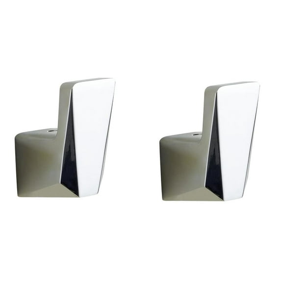 Premium Towel Hooks - Chrome Bathroom Hook Wall Towel Hooks (2 Pack) - Coat Hooks, Heavy Duty Robe Hook Holder for Bathroom, Kitchen, Garage, Home, Hotel, Office & Cabinet (Stainless Modern Square)
