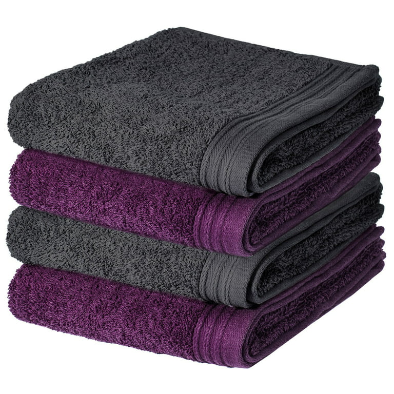 Premium Towel Set of 4 Hand Towels 18 x 30 Color: White | Pure Cotton  |Machine Washable High Absorbency | by Weidemans