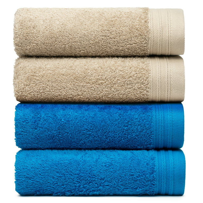 Weidemans Premium 4 Pieces Towel Set Including 4 Exclusive Hand Towels 18 x 30 Color Dark Grey 100% Cotton |Machine Washable High Absorbency