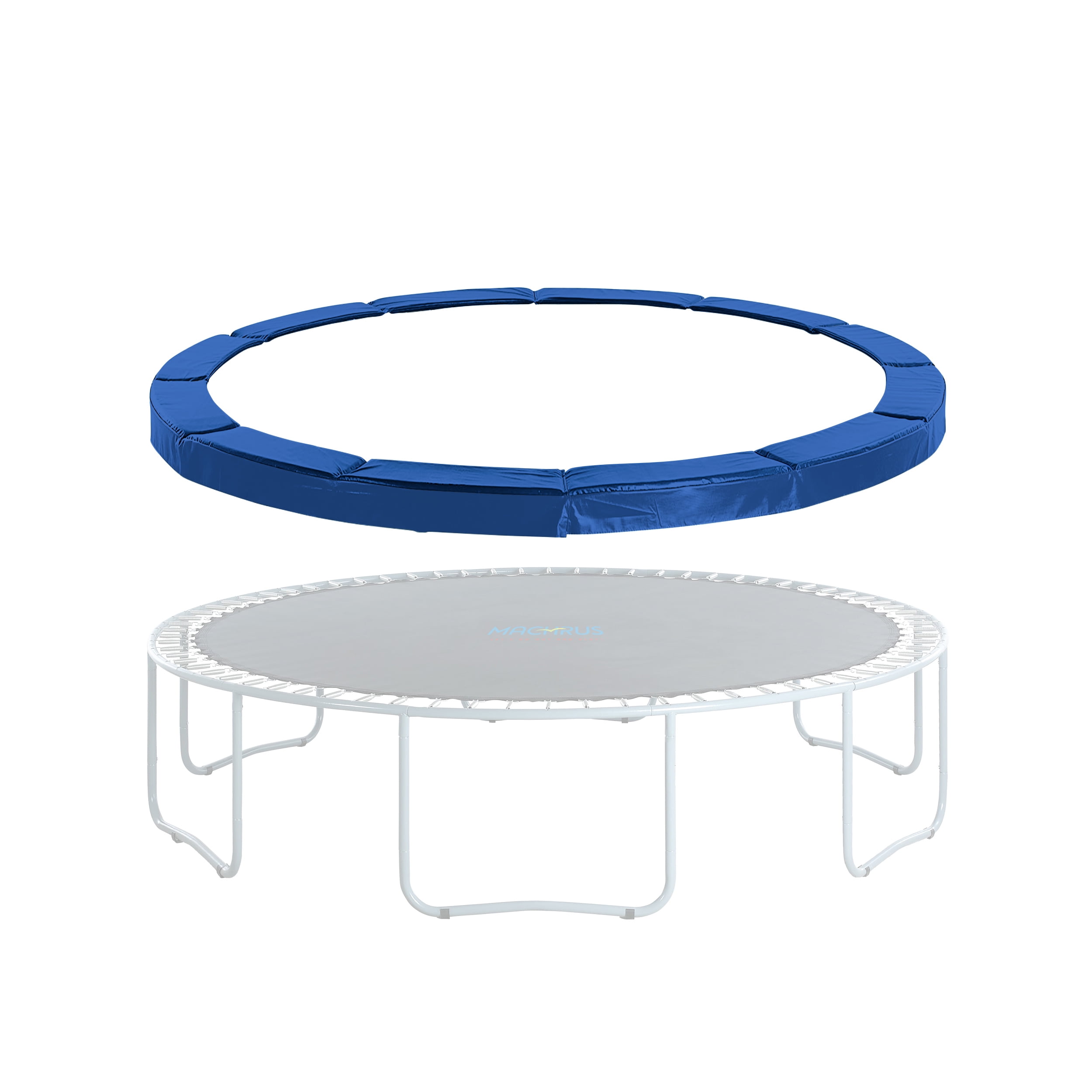Blue 12-Foot Round Water-Resistant Trampoline Safety Pad