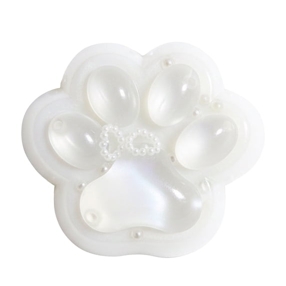 Premium Transparent Cat Paw Squish with Random Glitter Sequins Soft Taba Squeeze Sensory Fidget Adult Stress Reliever for Desk Display