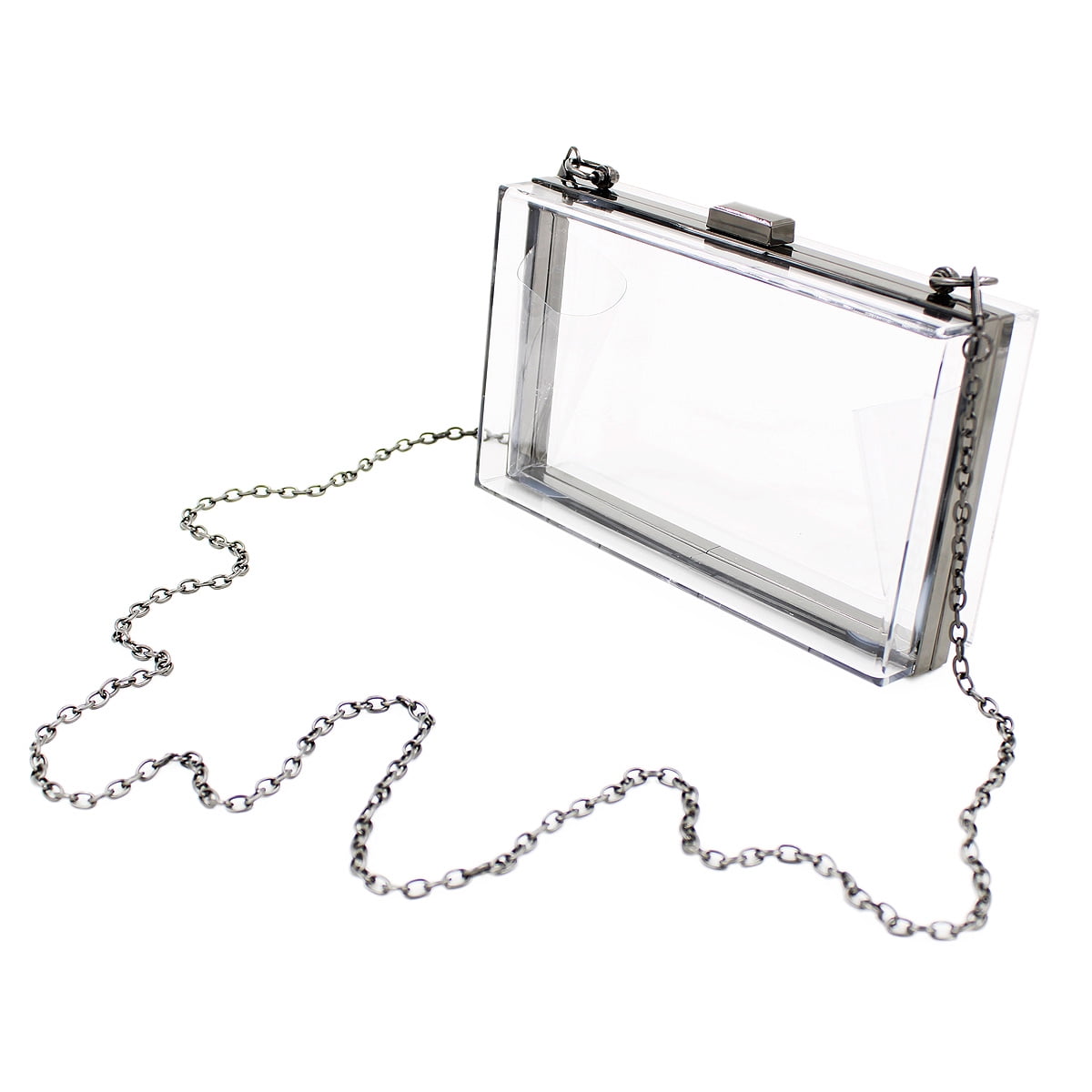 Premium Transparent Clear Acrylic Hard Box Clutch Bag Handbag