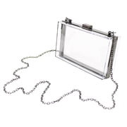 Premium Transparent Clear Acrylic Hard Box Clutch Bag Evening Shoulder Handbag