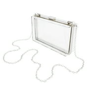 TRENDSBLUE Premium Transparent Clear Acrylic Hard Box Clutch Bag Handbag
