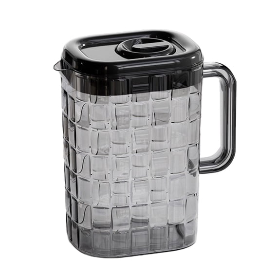 Premium Transparent Plastic Beverage Pitcher with Lid & Handle, Large Capacity Water Jug for Home, Bar, Cafe & Restaurant, Dishwasher Safe