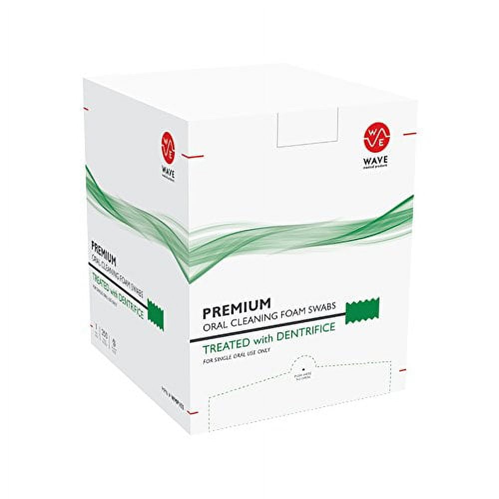 Wave Medical Products Premium Treated Oral Swabs, Disposable Swabsticks, 250 Count