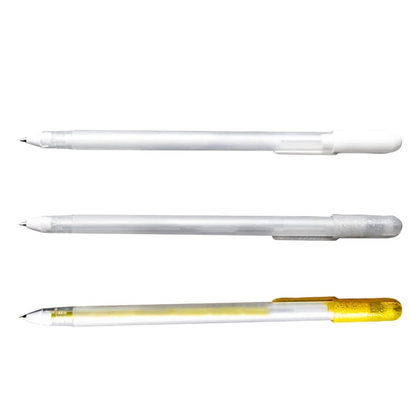 Premium Tri-Color Gel Pen Set, 0.8Mm Fine Tip With Smooth And Fluid Ink, Ideal For Illustration Design Artistic Sketching Black Paper Drawing