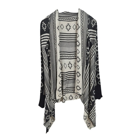 Premium Tribal Aztec Geometric Print Kimono Cardigan Blouse Poncho Sweater Top