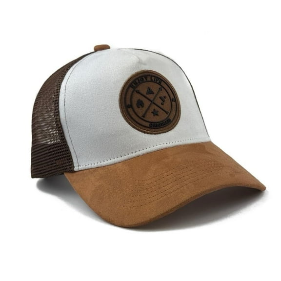 Premium Trucker Hat – Mesh Baseball Cap | Adjustable Eco-Friendly Suede Snapback Mesh Cap | Vintage Hat for Men & Women (US, Alpha, One Size, White)