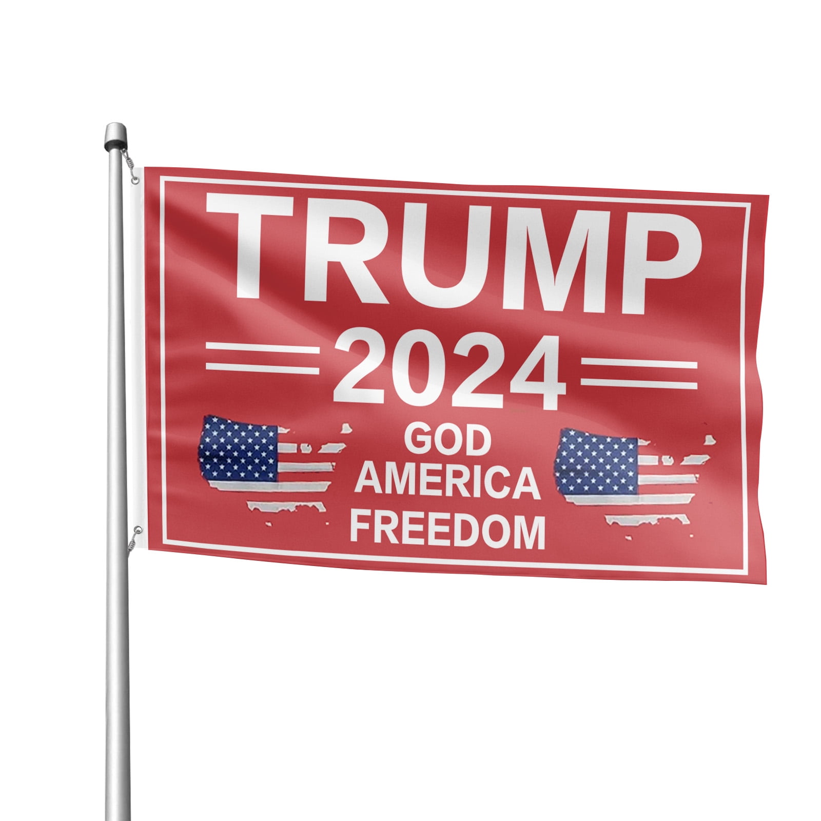 Donald Trump 2024 God America Freedom Flag High Quality 100D - Foto 4