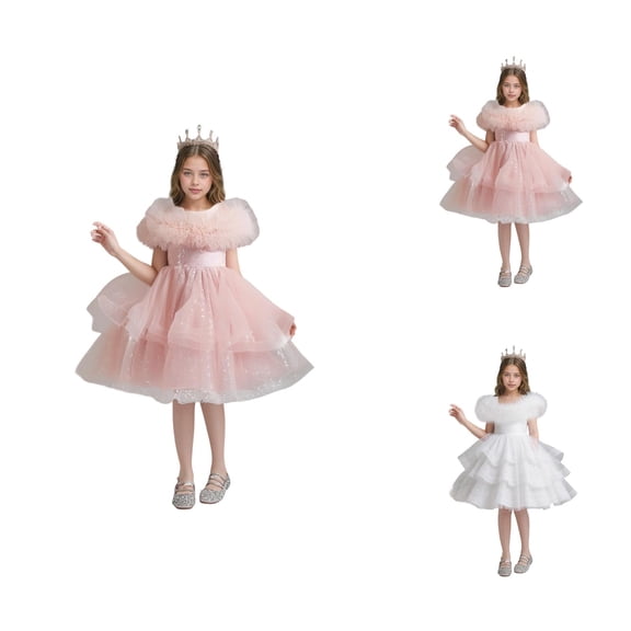 Tulle Ball Gown for Girls â Multi-Layer Stage Princess Dress, Dreamy Performance Wear for Special Occasions, Luxe Alternative to Pink Dress for Girls Basics