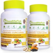 PowerfulTurmeric Curcumin with Ginger & Black Pepper Capsules, 95% Curcuminoids, for Extra Strength Pack of 2