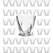Premium Twisted Glasses- Whiskey Glasses For , Single Malt - Old Fashioned Glass - Rocks Whiskey s For Cocktails - [2024] (Set Of 48)