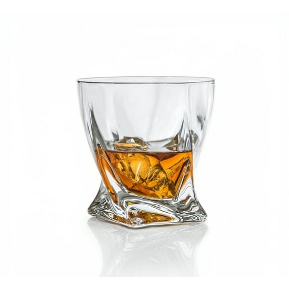 Premium Twisted Whiskey Glasses (10oz)