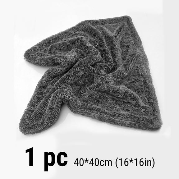 Premium Twisted-Loop Microfiber Car Drying Towel, 1200Gsm Super Absorbent Double-Sided Detailing Cloth, 16" x 16"