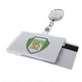 thumbnail image 1 of Premium Two Card Plastic Badge Holder - Vertical or Horizontal - with Heavy Duty Retractable Carabiner Clip Badge Reel by Specialist ID (One Sold Individually, Clear/Frosted), 1 of 3