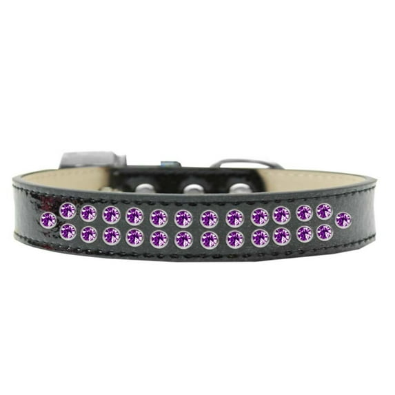 Premium Two Row Rim Set Purple Crystal Ice Cream Collar