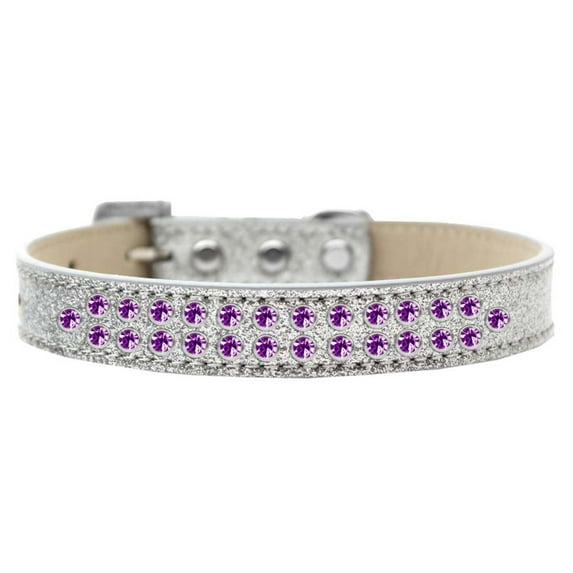 Premium Two Row Rim Set Purple Crystal Ice Cream Collar