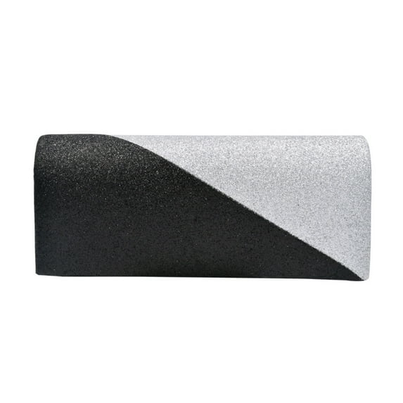 Premium Two Tone Metallic Glitter Flap Clutch Evening Bag Handbag