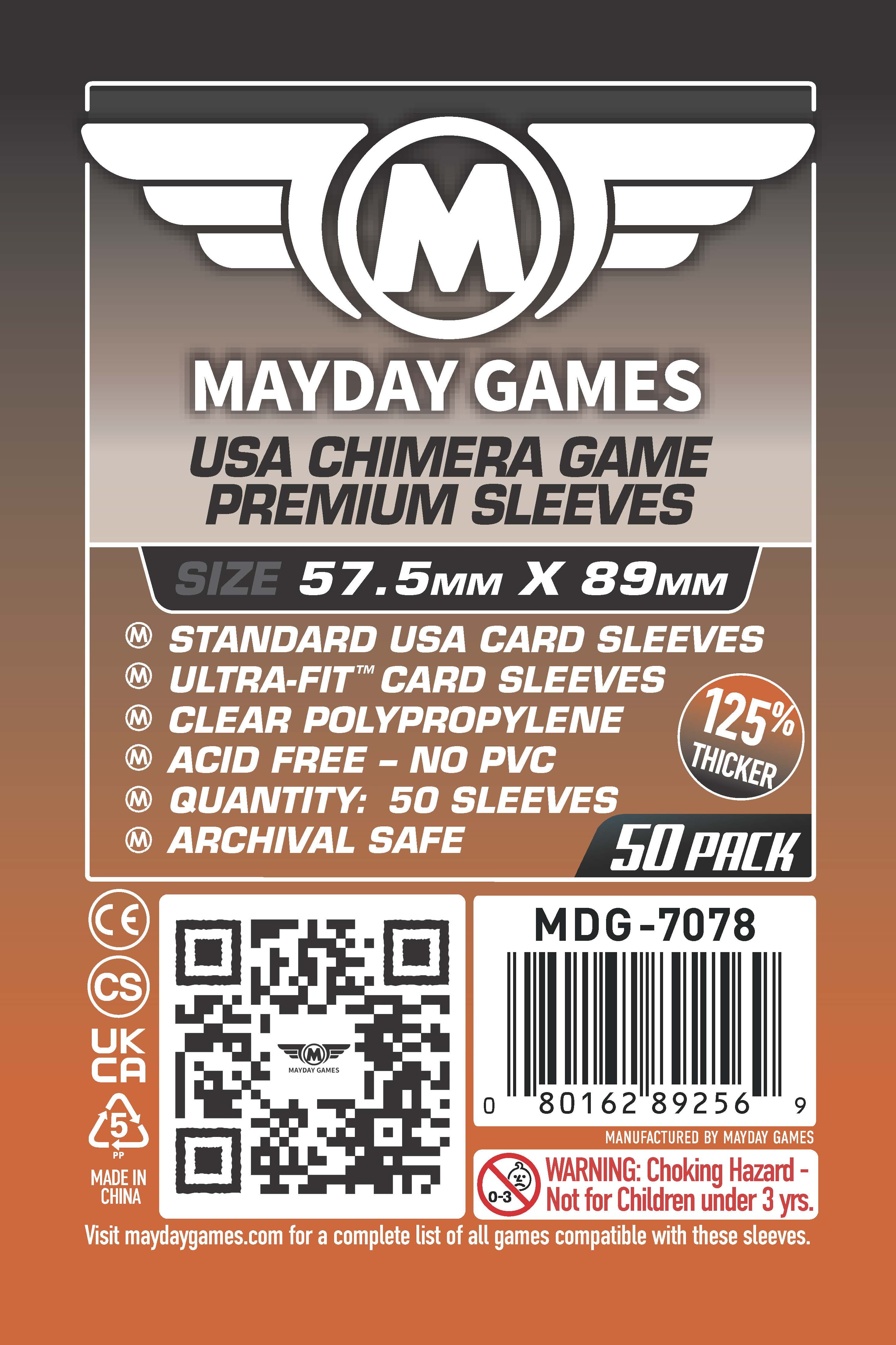 500 MayDay Premium Mini Chimera 43 x 65 Board Game Sleeves - 10 Packs 7079 - Brettspielhüllen