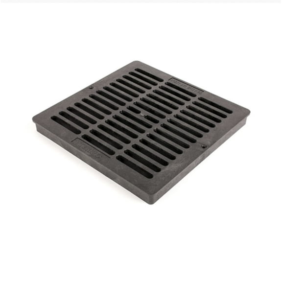 Premium USA Made 12" Inch Outdoor Square Catch Basin Drain Grate Cover - Fits NDS & Most Brands Basin - Fits: All 12" Inch Storm Sewer & Drain Pipe / Fittings 12" Black