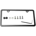 thumbnail image 1 of Premium UV Resistant Slim Style Stainless Steel License Plate Frame (2 Holes, UV Resistant Black Matte Finish), 1 of 3