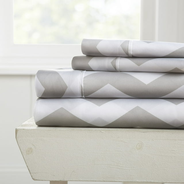 Premium Ultra Arrow Pattern Soft 4 Piece Bed Sheet Set by Noble Linens