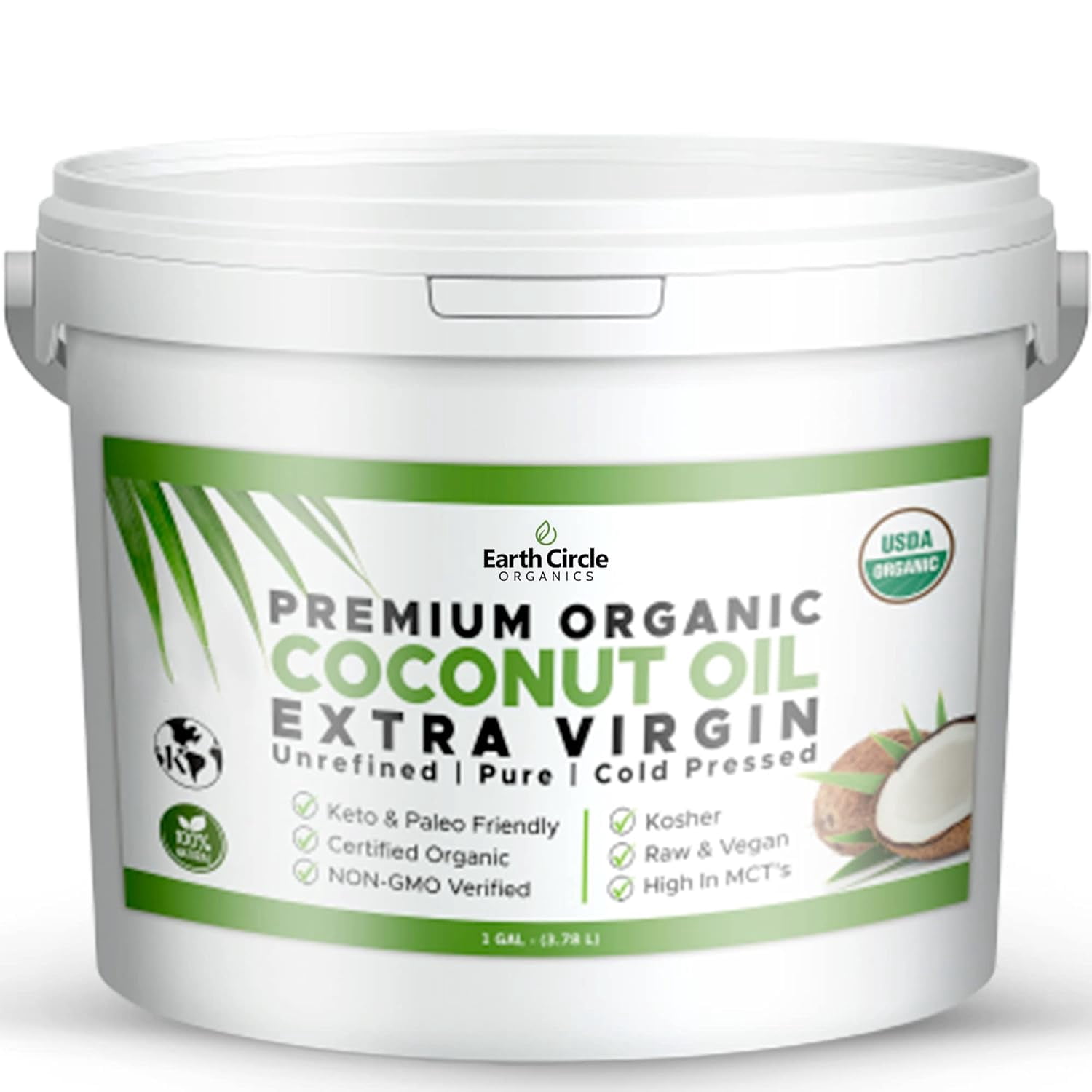 Premium UltraPure UNREFINED Cold Pressed Organic Extra Virgin Coconut