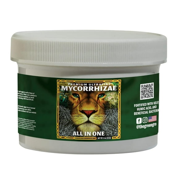 Premium Ultrafine Mycorrhizae - Boosts Health & Development of Your Plants - 4 oz Jar by GreenGro