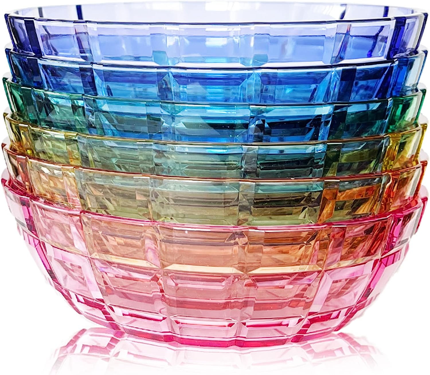Premium Unbreakable Ice Cream Bowls Set of 6 Super Grade Acrylic