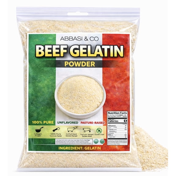 Premium Unflavored 300 Bloom Beef Gelatin Powder Thickening Agent | Swiftly Solidifies, Stabilizes, and Enhances for Culinary & Baking Endeavors. IMPORTED FROM MEXICO (