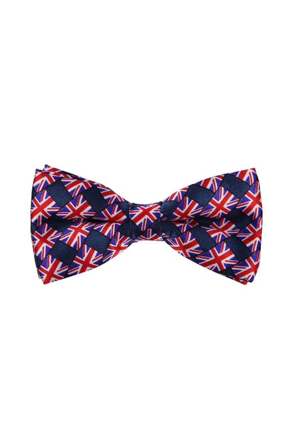 Premium Union Jack British UK Flag Tuxedo Neck Bowtie Bow Tie