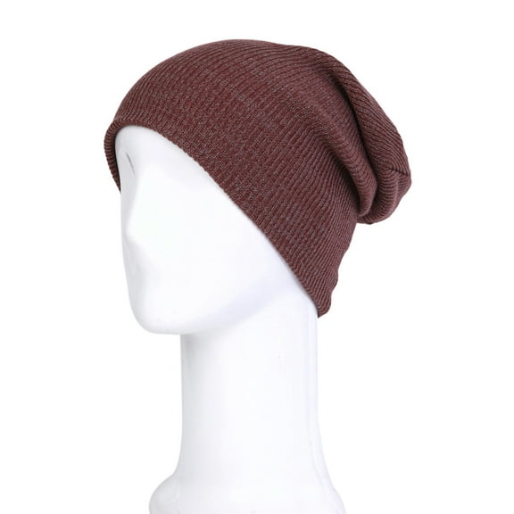 Premium Unisex Long Slouchy Fine Heather Ribbed Knit Beanie Hat Cap