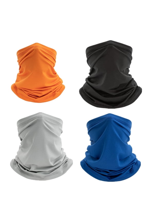 Premium Unisex Neck Gaiter Face Covering Mask Balaclava Bandana - Breathable, Moisture Wicking for Outdoor Sun Protection, Skiing, Hiking, Running (Black)