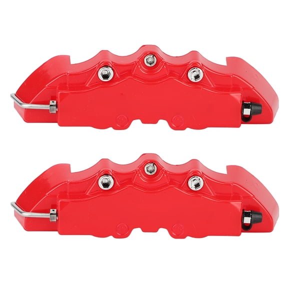 Premium Universal Disc Brake Caliper Covers, 3D Decorative Caliper Set, Durable ABS Construction - Red, Small Size
