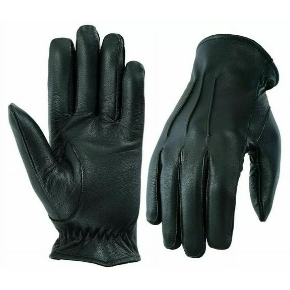 Premium Unlined Police Dressing Driving Gloves, Soft Sheep Genuine Leather Comfortable Handwear