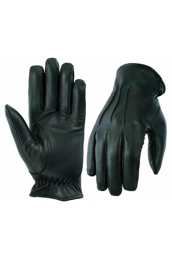 Premium Unlined Police Dressing Driving Gloves, Soft Sheep Genuine Leather Comfortable Handwear